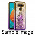 Glitter Liquid Star Dust Glitter Ring Stand Case for Apple iPhone 11 Pro Max (Gold/Purple)